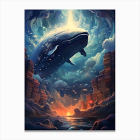 Whale In The Sky 2 Canvas Print
