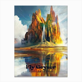 Fly Geyser The Burning Man Travel Art Toile