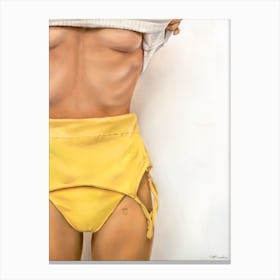 Yellow Swimsuit 1 Canvas Print