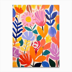 Flowers 56, Matisse style, Floral texture Canvas Print