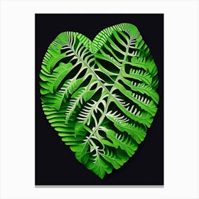 Heart Fern Vibrant Canvas Print