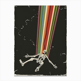 Pink Floyd Skeleton Canvas Print