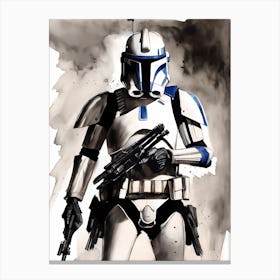 Captain Rex Star Wars Painting (17) Canvas Print