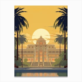 Dolmabahe Palace Modern Pixel Art 3 Canvas Print