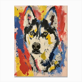 Siberian Husky Acrylic Painting 7 Canvas Print