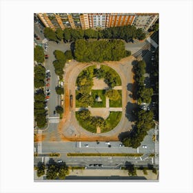 City life top view Canvas Print