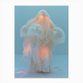 "Dreamy Seaside Fashion: Jellyfish Queen" Canvas Print