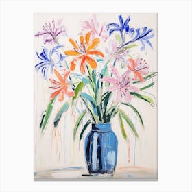 Flower Painting Fauvist Style Agapanthus 1 Canvas Print