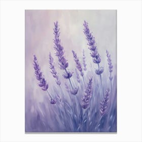 Lavender Field Watercolor Illustration 1 Canvas Print