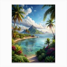 Tropical Island 1 Canvas Print