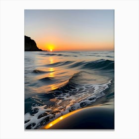 Sunset At The Beach-Reimagined 2 Canvas Print