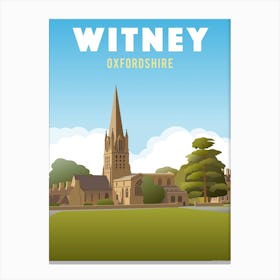 Witney St Mary's Church Green Oxfordshire Canvas Print