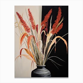 Bouquet Of Ornamental Grasses Flowers, Autumn Fall Florals Painting 2 Canvas Print