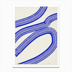 Abstract Blue Stripes Canvas Print