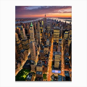 New York’s Dynamic Evening Rush Canvas Print