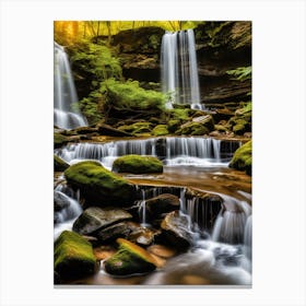 Waterfalls In The Forest Canvas Print