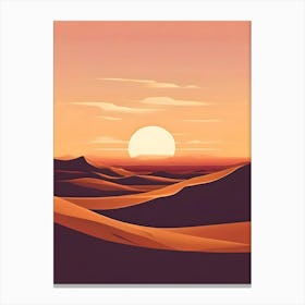 Sunset In The Desert 13 Canvas Print