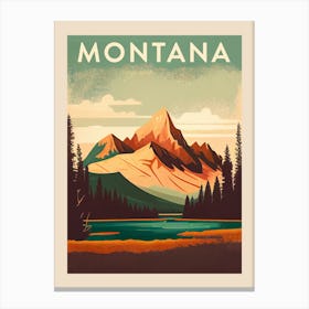 Montana Vintage Travel Poster Canvas Print