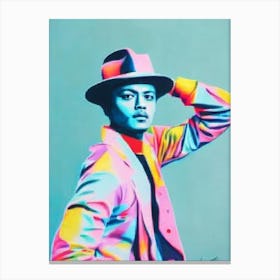 Bruno Mars Colourful Illustration Canvas Print