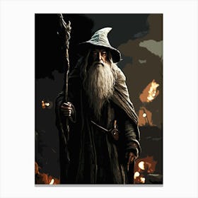 gandalf Lord Of The Rings movie 2 Canvas Print