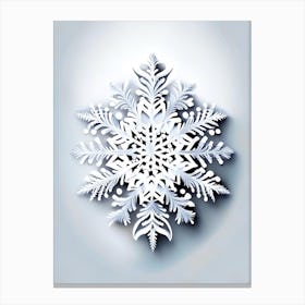 Frost, Snowflakes, Marker Art 5 Canvas Print