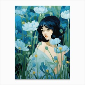 Blue Poppies 8 Canvas Print