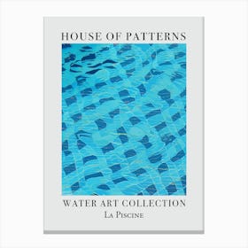 House Of Patterns La Piscine Water 11 Canvas Print
