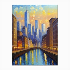 City At Night 3 Canvas Print