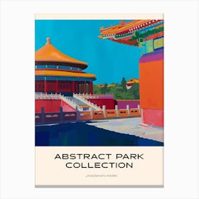 Abstract Park Collection Poster Jingshan Park Beijing China 3 Canvas Print