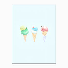 Ice Cream Cones Canvas Print