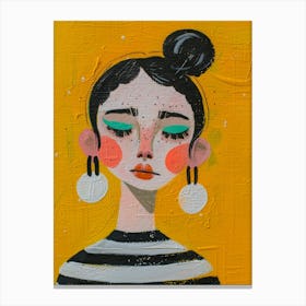 Girl With Earrings Canvas Print