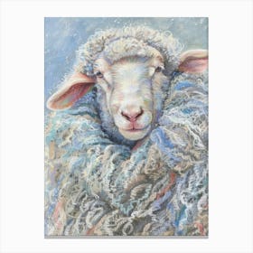 Sheep In The Snow Canvas Print