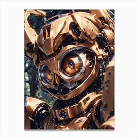 Golden Robot Canvas Print