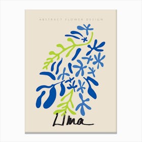 Lima Matisse Inspired Flower Canvas Print