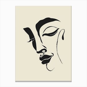 Buddha Face Canvas Print