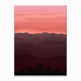 Sunset In The Mountains 61 Canvas Print