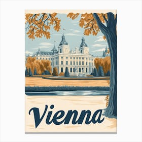 Aihrgdesign A Classic 1960s Travel Poster For Vienna Showcasi Bd094f8c 815e 4bf8 8e36 6339fcbe7c44 0 Canvas Print