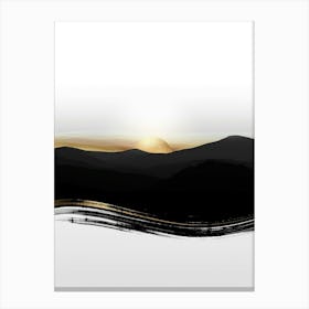 Sunset Over The Mountains 5 Canvas Print