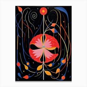 Gloriosa Lily 2 Hilma Af Klint Inspired Flower Illustration Canvas Print