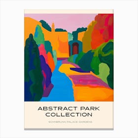 Abstract Park Collection Poster Schnbrunn Palace Gardens Vienna 2 Canvas Print