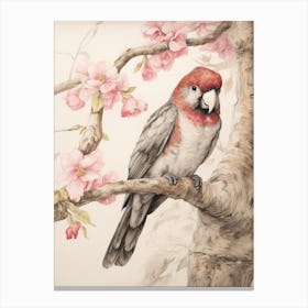 Storybook Animal Watercolour Parrot 3 Canvas Print