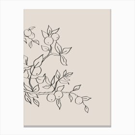 Line Art Apple Tree 01 Canvas Print