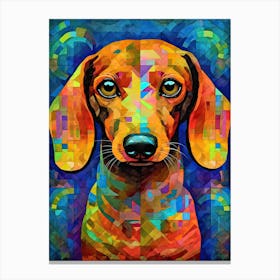 Dachshund dog print 3 Canvas Print