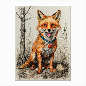 Fox In The Woods Canvas Print