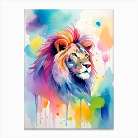 Colorful Lion Painting 1 Canvas Print