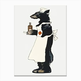 Bear Holding A Medicine Bottle, Edward Penfield Canvas Print