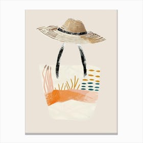 Beach Hat Canvas Print