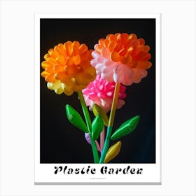 Bright Inflatable Flowers Poster Globe Amaranth 1 Canvas Print