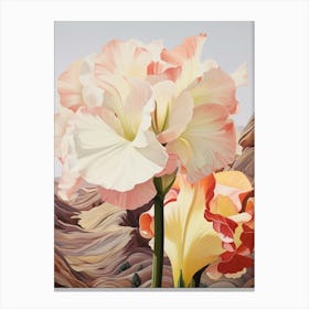 Amaryllis 4 Flower Painting Canvas Print