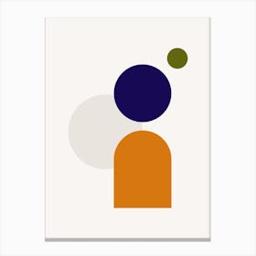 Midcentury Modern Shapes Abstract Poster 1 Canvas Print